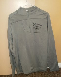 Chick Grey Half-Zipped Sweatshirt